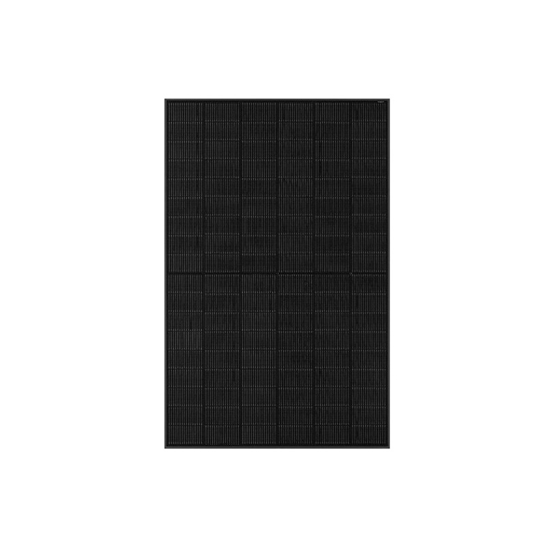Jam54d41-460lr_fb - Solarplaza Black solar panel with grid-like cell pattern, in a vertical rectangle shape. - Solarplaza