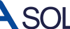 Blue logo for a solar company, featuring a geometric mark on the left and the word SOLAR in blue.