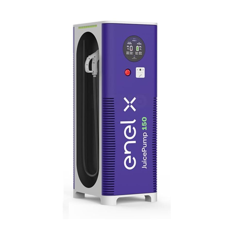 Electric-vehicle-charging-station-enel-x-juicepump-150 - Solarplaza - Solarplaza