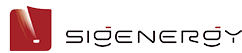 Image - Solarplaza SigEnergy logo featuring a red abstract icon beside the word SIGENERGY in dark text. - Solarplaza