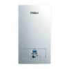 Vertical silver wall-mounted safe with a digital keypad and round lock dial on the door. - Solarplaza