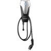 EV charging connector with a black cable and GOODWE branding on a black background. - Solarplaza
