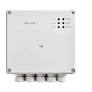 Elbn - Solarplaza Small white electrical control module/relay with multiple screw terminals along the bottom. - Solarplaza