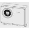 Module03 - Solarplaza Electrical control box with a circular display panel and cables underneath. - Solarplaza