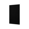 Tall black panel with vertical grooves viewed in perspective.