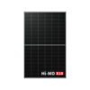 Hi-MO X10 solar panel with a grid of dark cells and a white border, logo bottom-right. - Solarplaza