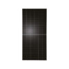 Solar photovoltaic panel with a grid of dark cells and a silver frame on a white background. - Solarplaza