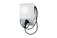 O140839249_power_charge_7000i_wallbox_left - Solarplaza White Bosch wall-mounted EV charging unit with a bundled charging cable and plug. - Solarplaza